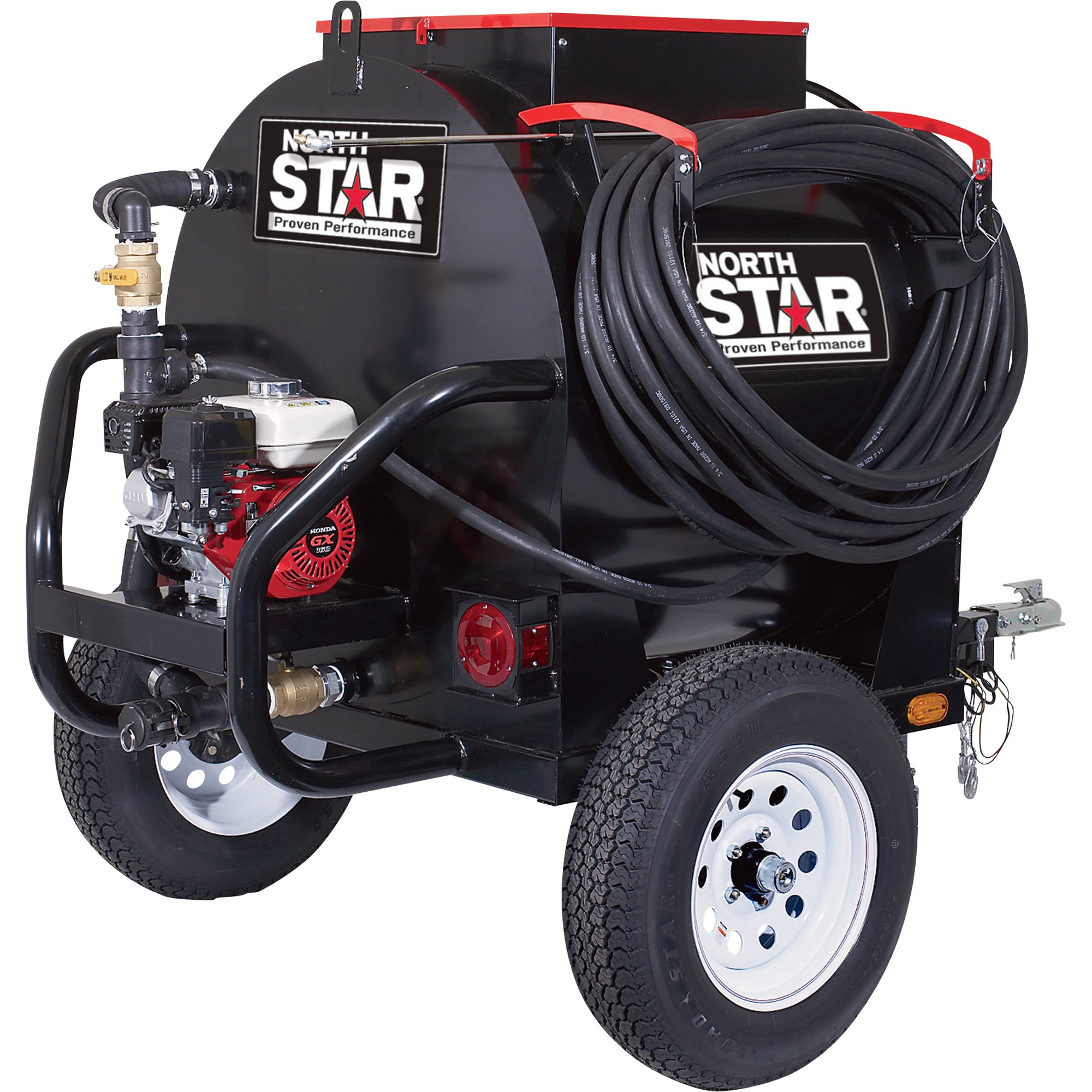 NorthStar Asphalt Sealcoating Skid Sprayer with Trailer Package — 225-Gallon Capacity